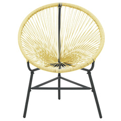 Acapulco Chair Beige Poly Rattan, Powder-Coated Steel Standard