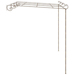 Garden Arch Antique Brown Wrought Iron Large Decorative Inlays