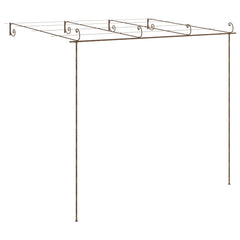 Garden Arch Antique Brown Wrought Iron Large Decorative Inlays