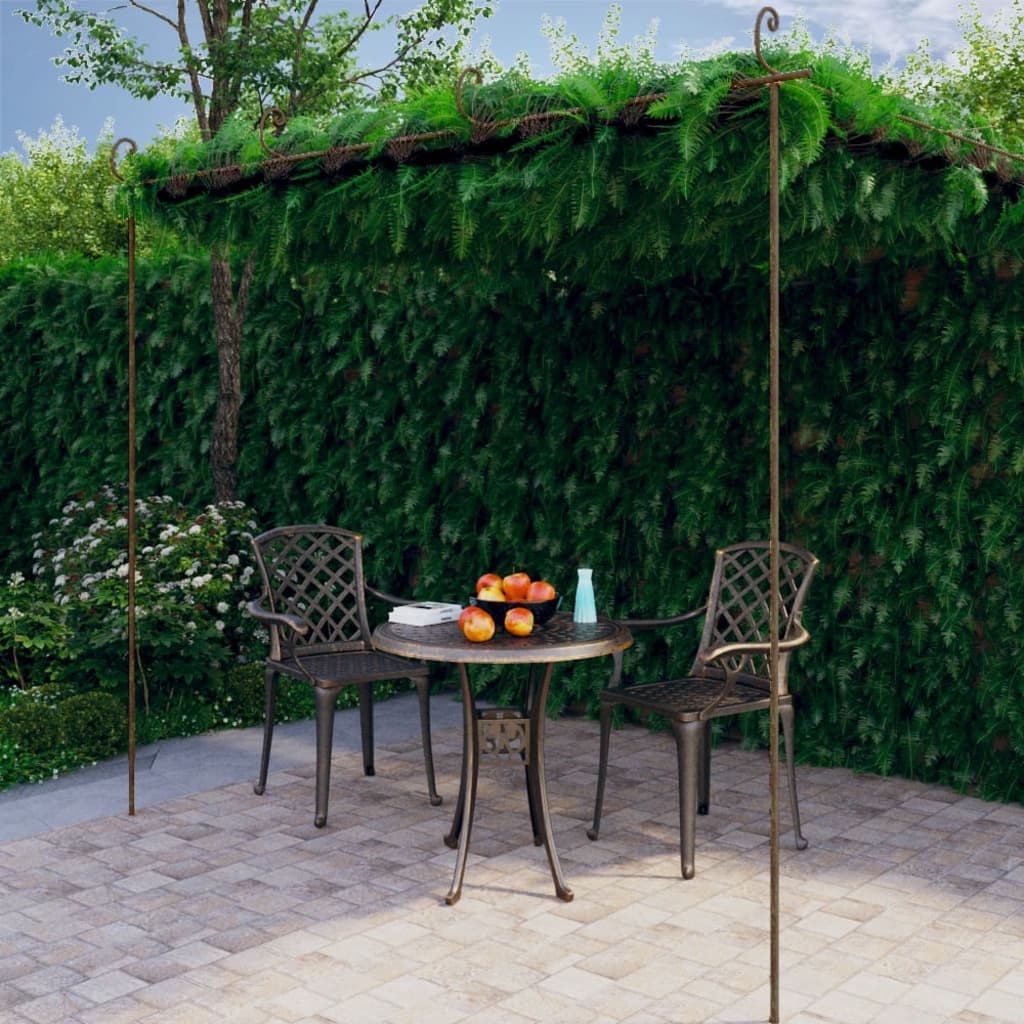 Garden Arch Antique Brown Wrought Iron Large Decorative Inlays