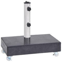 Umbrella Base Black Granite, Stainless Steel Heavy Weight Endurance