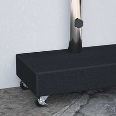 Umbrella Base Black Granite, Stainless Steel Heavy Weight Endurance