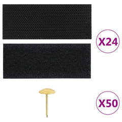 Insect Door Curtains 2 pcs with Magnet Blocks Black 86.6x43.3