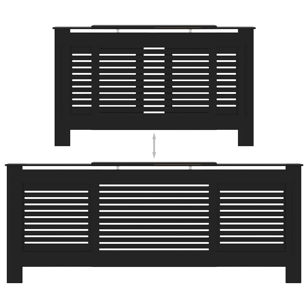 MDF Radiator Cover Black 80.7