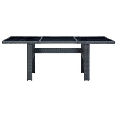 Garden Table Dark Grey and Black