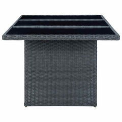 Garden Table Dark Grey and Black