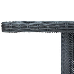 Garden Table Dark Grey and Black