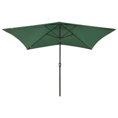 Garden Parasol Green Polyester 6.6 x 9.8 ft Foldable