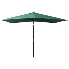 Garden Parasol Green Polyester 6.6 x 9.8 ft Foldable