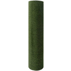Rolled green artificial grass turf with 0.3-0.4 inch pile height.