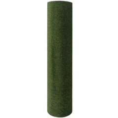 Rolled green artificial grass with 0.3-0.4 inch pile height.