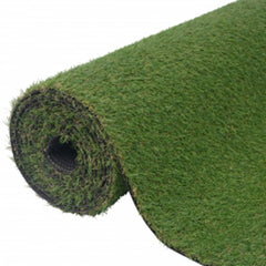 Rolled green artificial turf with 0.8-inch pile height, measuring 3.3 by 16.4 feet.