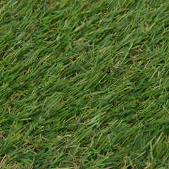 Bostome artificial grass with 0.8-inch pile height in green, 4.4 by 26.2 feet.