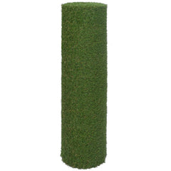 A roll of green artificial grass with 0.8-inch pile height, measuring 4.4 feet by 32.8 feet.