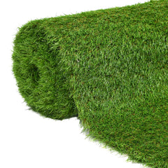 Rolled green artificial grass with 1.6-inch pile height, measuring 1.6 feet by 16.4 feet.