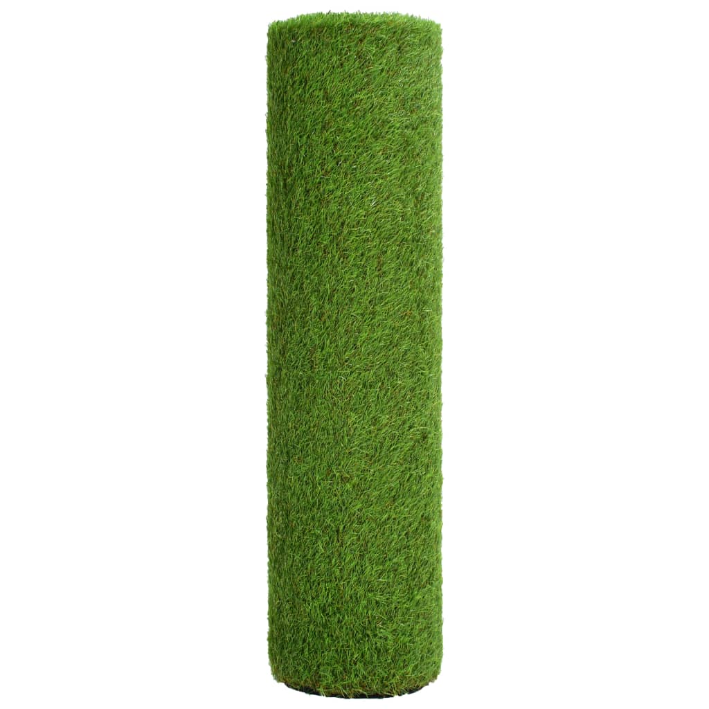 A roll of green artificial grass with 1.6-inch pile height, measuring 1.6 feet by 16.4 feet.