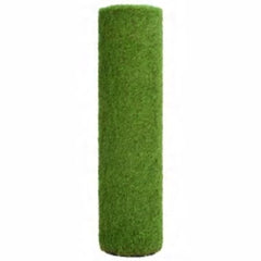 A roll of green artificial grass turf with 1.6-inch pile height, measuring 3.3 feet by 49.2 feet.