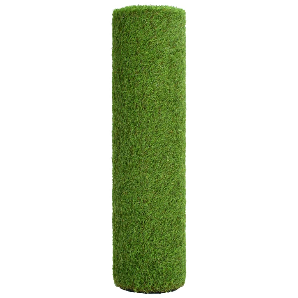 A roll of green artificial grass with 1.6-inch pile height, measuring 4.4 feet by 16.4 feet.