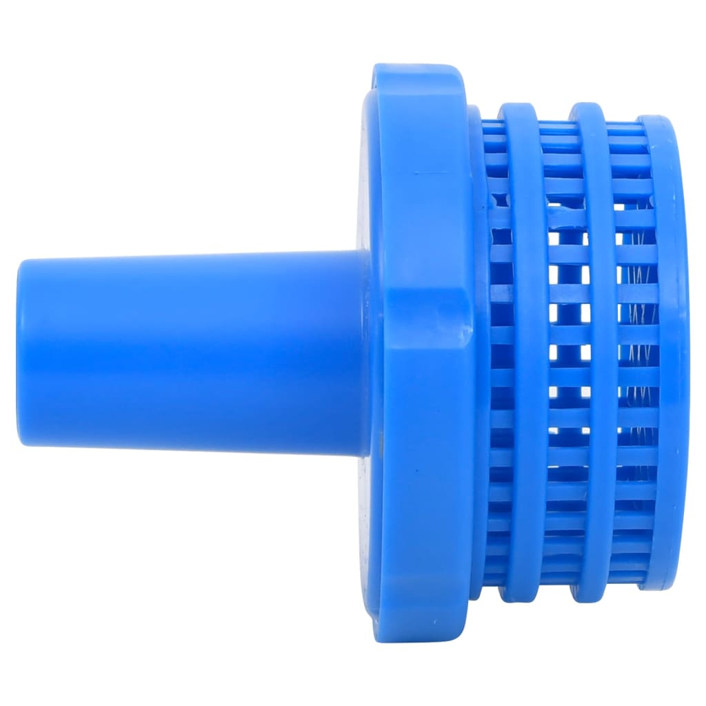 Blue 1.2-inch polypropylene above-ground pool strainer set with inlet, return, plugs, and connectors.
