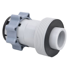 Gray plastic Bostome Type B pool hose adapters, 2-pack, with threaded ends.