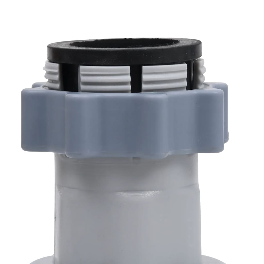 Gray plastic Type B pool hose adapters with threaded fittings, sold as a 2-pack.