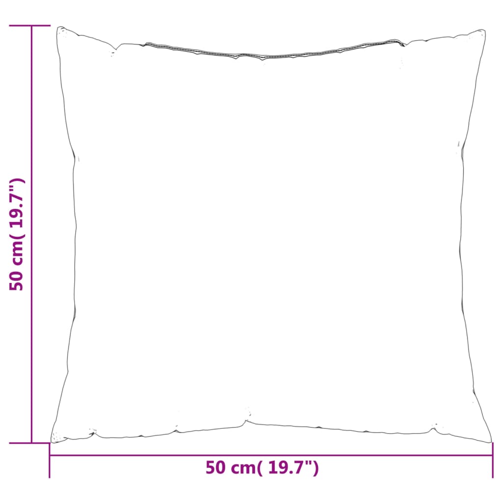 Four gray polyester throw pillows, each measuring 19.7 by 19.7 inches.