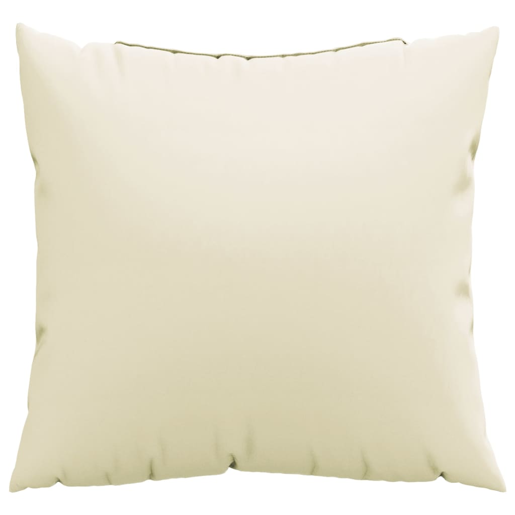 Cream polyester throw pillows, 19.7x19.7 inches, sold as 4-pack.