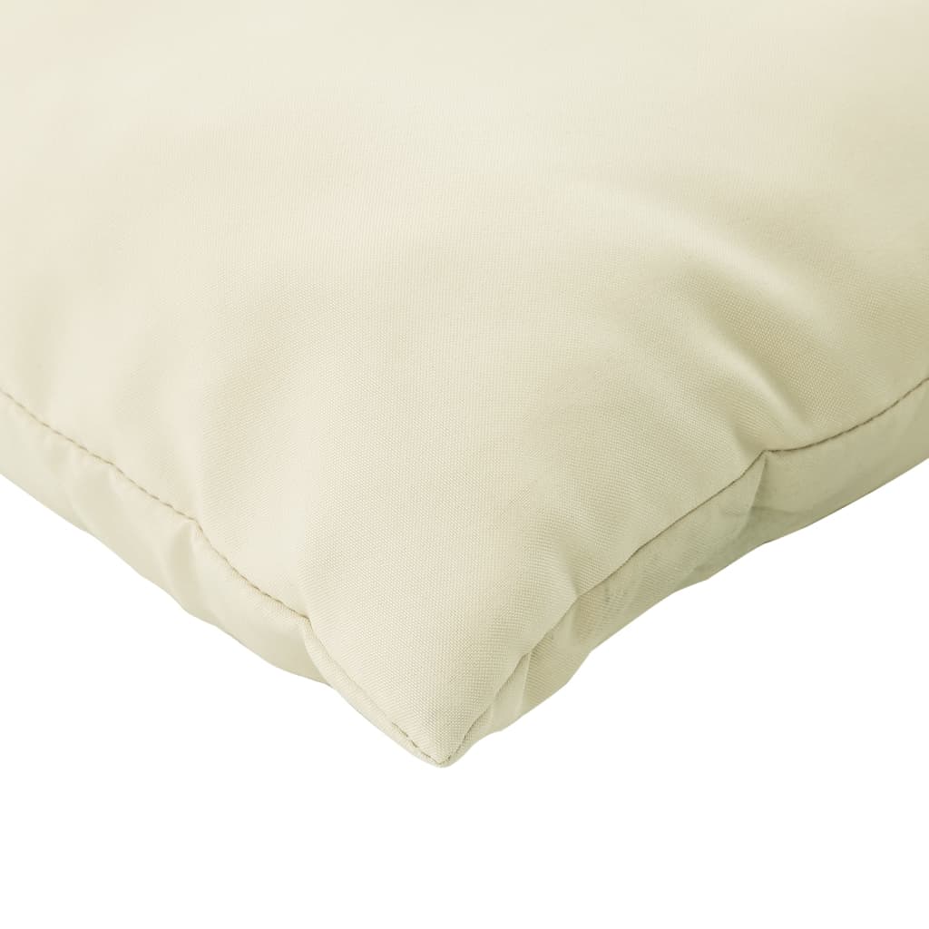 Cream polyester throw pillows, 19.7x19.7 inches, 4-pack.