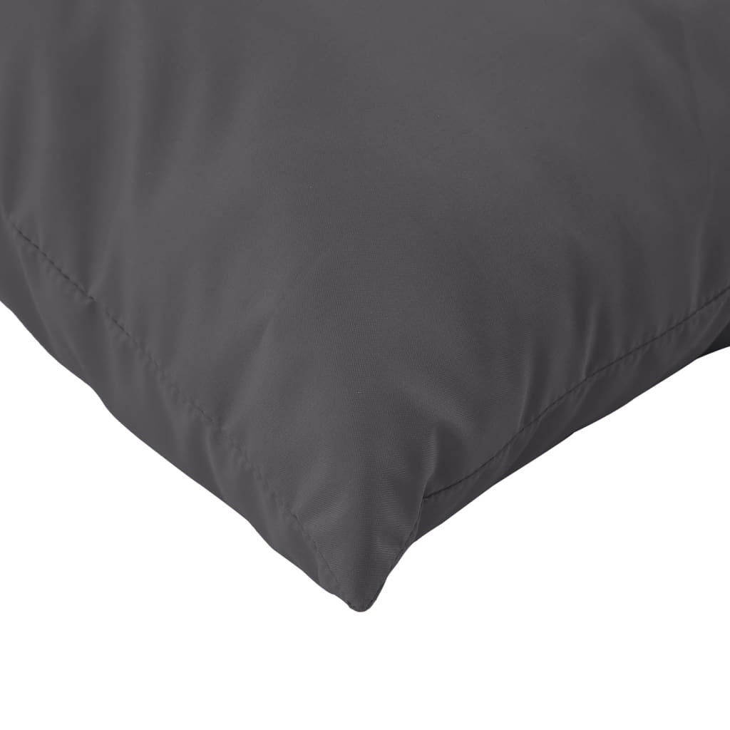 Set of four anthracite gray polyester throw pillows, 23.6 by 23.6 inches each.