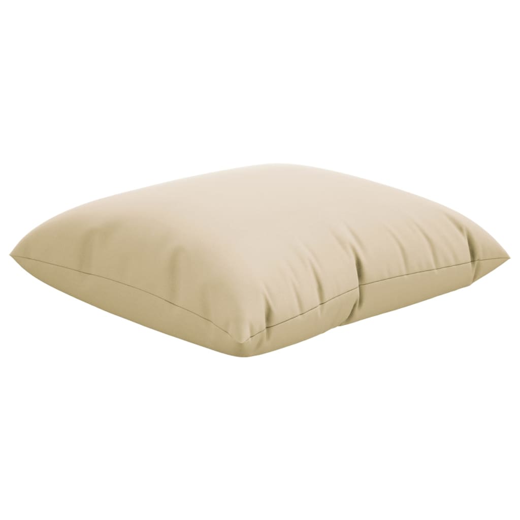 Four beige polyester throw pillows, each 23.6x23.6 inches, shown as a square cushion.
