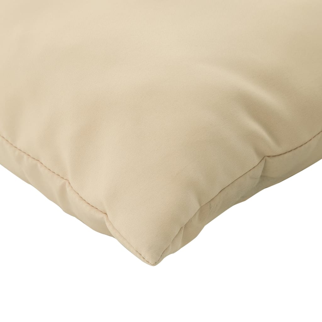 Beige polyester throw pillow, 23.6x23.6 inches, square shape.