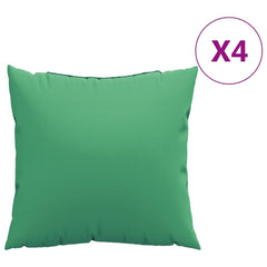 Four green polyester throw pillows, each 23.6x23.6 inches, sold as a pack.