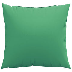 Set of four green polyester throw pillows, square shape, 23.6 by 23.6 inches each.