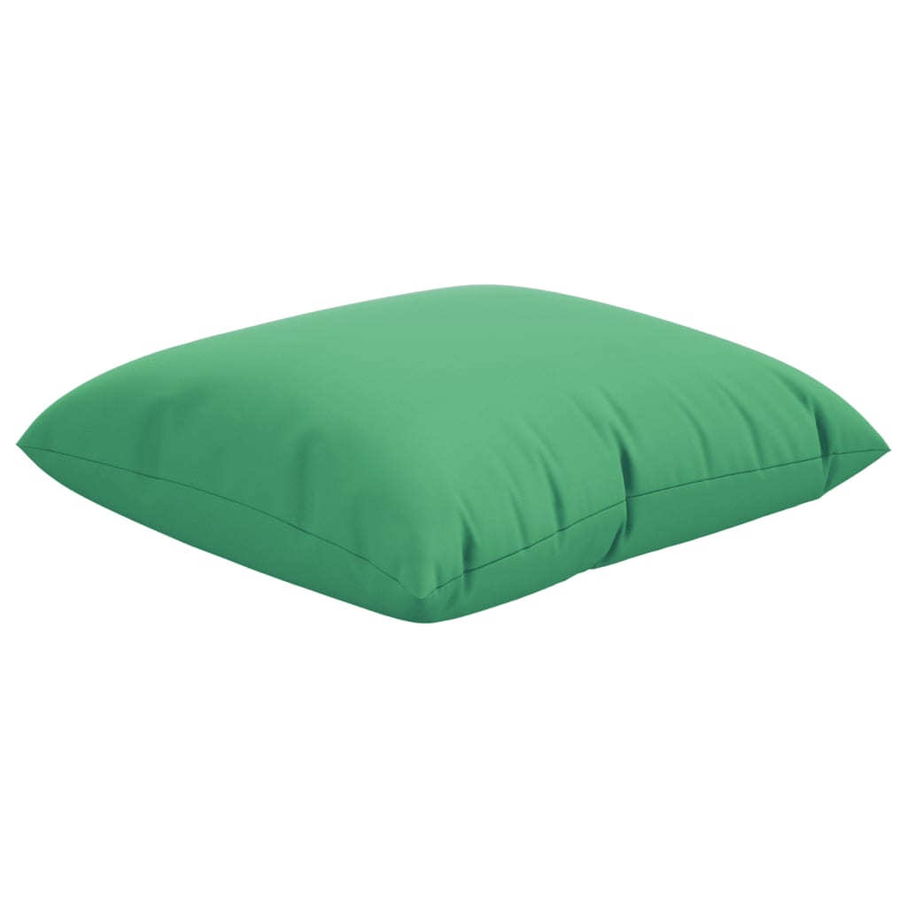 A pack of four green polyester throw pillows, each 23.6 by 23.6 inches.
