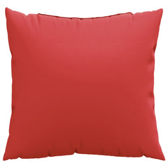 Four red polyester throw pillows, each 23.6x23.6 inches, in a 4-pack.