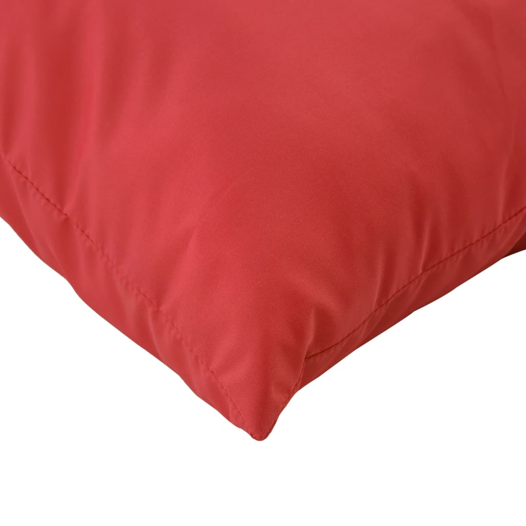 Four red polyester throw pillows, each 23.6x23.6 inches, in a 4-pack.