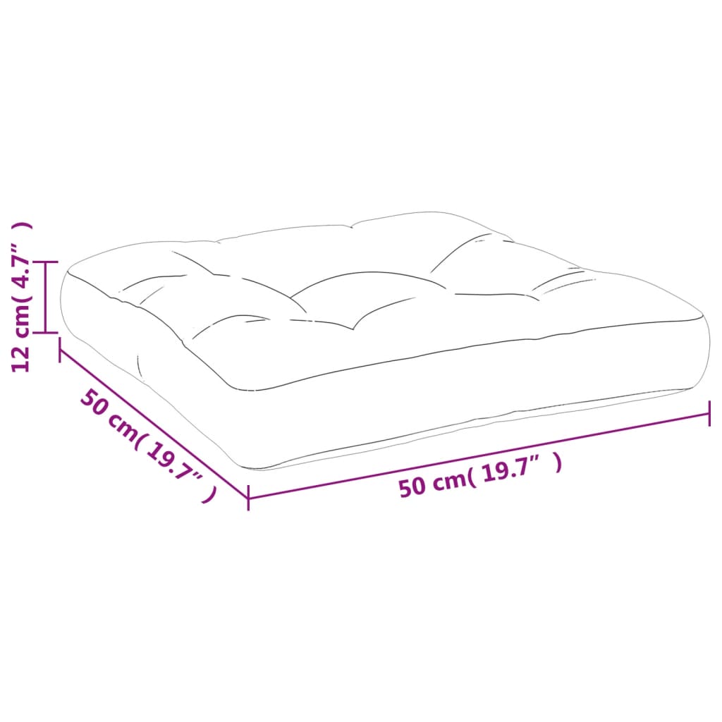 Pallet Cushion Blue 19.7x19.7x4.7 Fabric