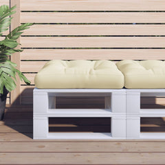Pallet Cushion Cream Polyester 23.6 x 23.6 x 4.7 in