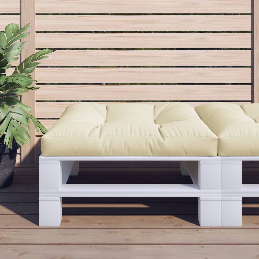 Pallet Cushion Cream 100% polyester 31.5 x 31.5 x 4.7 in