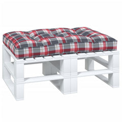 Pallet Cushion Red Check Pattern Polyester Medium