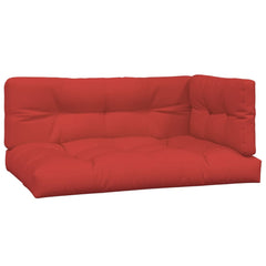 Pallet Cushion Set of 3 Red Polyester Water-resistant materials