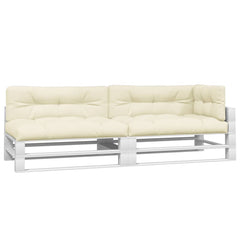 Pallet Cushion Set of 5 Cream 100% Polyester Extra Thick Surface
