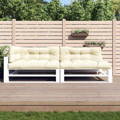 Pallet Cushion Set of 5 Cream 100% Polyester Extra Thick Surface