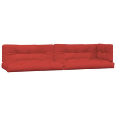 Pallet Cushion Set of 5 Red 100% polyester 47.2 x 15.7 in