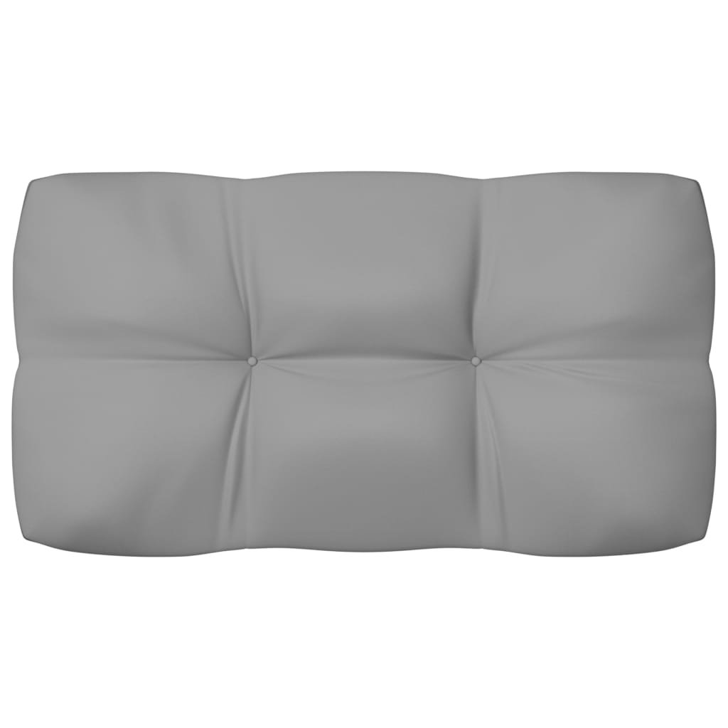 Gray 7-piece fabric cushion set for pallet sofas, including seat, back, and side cushions.