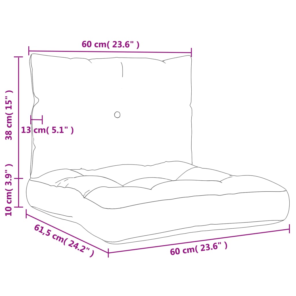 Gray pallet cushions set with water-resistant fabric, soft filling, and supportive design.