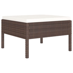Garden Furniture Set Brown and Cream White