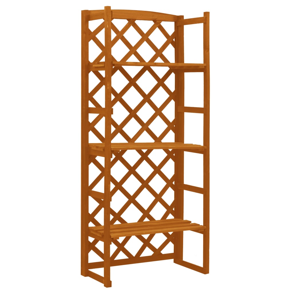 Planter Orange Solid firwood 4.6 ft tall Planter Rectangular