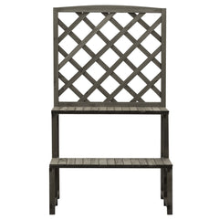 Planter Grey Solid firwood Medium Planter Rectangular