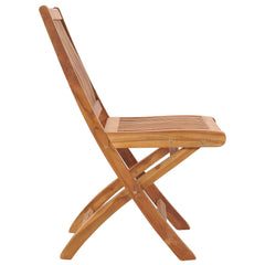 Garden Chair Set of 2 Teak Solid teak wood Medium Foldable